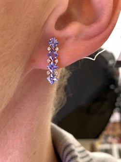 *Серьги Танзанит цв Лимонное арт 2-308232-00-31-568 вес 2,65 г - фото 309954