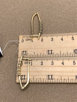 *Серьги Прищепки Танзанит цв Лимонное арт 2-308384-00-31-906 вес 3,7 г - фото 309982