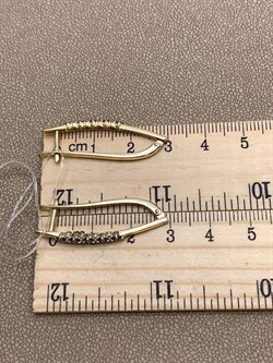 *Серьги Прищепки Танзанит цв Лимонное арт 2-308384-00-31-906 вес 3,7 г - фото 309983