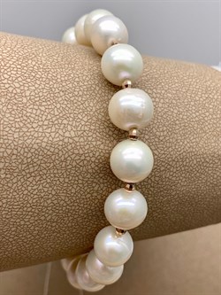 *Браслет р.18-20  д.8,5-9,5 Белый Жемчуг цв Красное арт. 550900470023.180-180 вес 21,42 гр - фото 310112 *Браслет р.18-20  д.8,5-9,5 Белый Жемчуг цв Красное арт. 550900470023.180-180 вес 21,42 гр - фото 310112