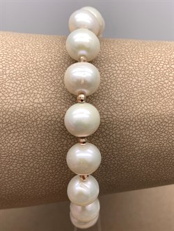 *Браслет р.18-20  д.8,5-9,5 Белый Жемчуг цв Красное арт. 550900470023.180-180 вес 21,42 гр - фото 310113 *Браслет р.18-20  д.8,5-9,5 Белый Жемчуг цв Красное арт. 550900470023.180-180 вес 21,42 гр - фото 310113