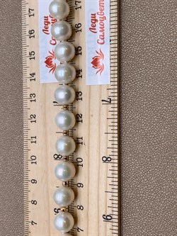 *Браслет р.18-20  д.8,5-9,5 Белый Жемчуг цв Красное арт. 550900470023.180-180 вес 21,42 гр - фото 310117 *Браслет р.18-20  д.8,5-9,5 Белый Жемчуг цв Красное арт. 550900470023.180-180 вес 21,42 гр - фото 310117