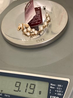 *Браслет р.18  д.6-6,5 Белый Жемчуг цв Красное арт. 5.0101.9.b-162 Вес 9,19 г - фото 310130 *Браслет р.18  д.6-6,5 Белый Жемчуг цв Красное арт. 5.0101.9.b-162 Вес 9,19 г - фото 310130