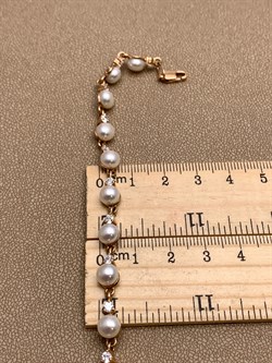 *Браслет р.18  д.6-6,5 Белый Жемчуг цв Красное арт. 5.0101.9.b-162 Вес 9,19 г - фото 310131 *Браслет р.18  д.6-6,5 Белый Жемчуг цв Красное арт. 5.0101.9.b-162 Вес 9,19 г - фото 310131