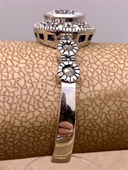 *Кольцо р.19 Микс Марказит Белый Фианит арт. HR1631-790 вес 4,53 г - фото 310141