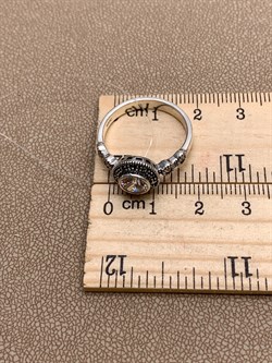 *Кольцо р.19 Микс Марказит Белый Фианит арт. HR1631-790 вес 4,53 г - фото 310145