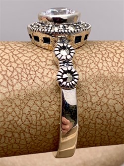 *Кольцо р.18 Микс Марказит Белый Фианит арт. HR1631-783 вес 4,14 г - фото 310151