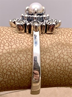 *Кольцо р.18,5 Микс Марказит Жемчуг арт. HR1772-295 вес 4,2 г - фото 310161