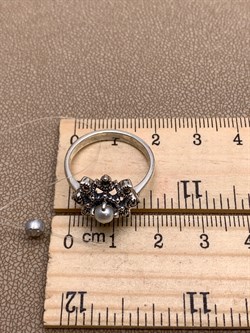 *Кольцо р.18,5 Микс Марказит Жемчуг арт. HR1772-295 вес 4,2 г - фото 310165