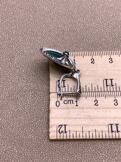 *Серьги Микс Марказит Малахит арт. С 886-776 вес 11,19 г - фото 310222 *Серьги Микс Марказит Малахит арт. С 886-776 вес 11,19 г - фото 310222