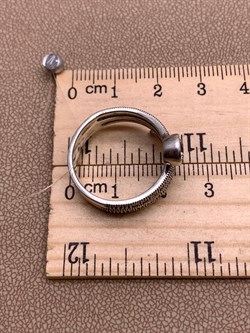 *Кольцо р.19 Змейка Марказит Белый Фианит арт. HR1318-769 вес 5.37 г - фото 310235