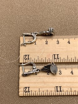 *Серьги Микс Марказит Белый Перламутр арт. HE931-796 вес 5,69 г - фото 310357 *Серьги Микс Марказит Белый Перламутр арт. HE931-796 вес 5,69 г - фото 310357