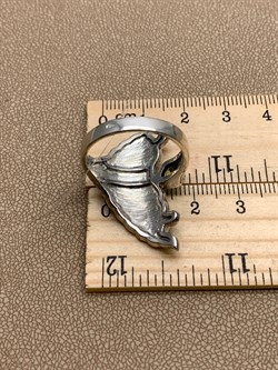 *Кольцо р.17 Крыло Бабочки Марказит Хризолит Сердце арт. HR676-415 вес 8,26 г - фото 310426