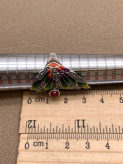 *Кольцо р.19 Крыло Бабочки Марказит Корунд Рубин Эмаль арт. HR725-059 вес 7,69 г - фото 310427 *Кольцо р.19 Крыло Бабочки Марказит Корунд Рубин Эмаль арт. HR725-059 вес 7,69 г - фото 310427