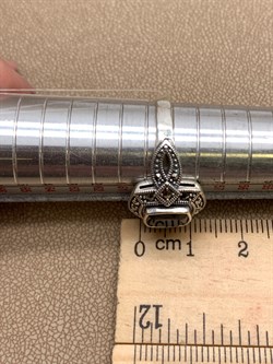 *Кольцо р.19 Марказит  Раухтопаз арт. HR978-372 вес 5.23 г - фото 310527