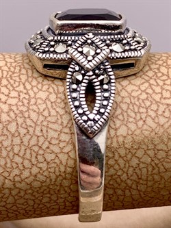 *Кольцо р.19 Марказит  Раухтопаз арт. HR978-372 вес 5.23 г - фото 310531