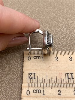 *Серьги Сердца Марказит Голубой Топаз арт. HE612-913 вес 10,59 г - фото 310535 *Серьги Сердца Марказит Голубой Топаз арт. HE612-913 вес 10,59 г - фото 310535