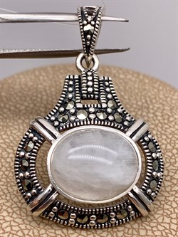 *Подвеска Лунный Камень Марказит Адуляр арт. HP535-416 вес 4,98 г - фото 310633 *Подвеска Лунный Камень Марказит Адуляр арт. HP535-416 вес 4,98 г - фото 310633