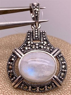 *Подвеска Лунный Камень Марказит Адуляр арт. HP535-522 вес 5,01 г - фото 310638 *Подвеска Лунный Камень Марказит Адуляр арт. HP535-522 вес 5,01 г - фото 310638