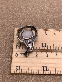 *Подвеска Лунный Камень Марказит Адуляр арт. HP535-386 вес 5,03 г - фото 310649