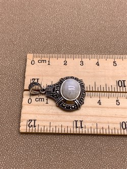 *Подвеска Лунный Камень Марказит Адуляр арт. HP535-386 вес 5,03 г - фото 310650