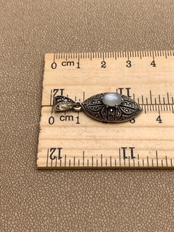 *Подвеска Лунный Камень Марказит арт. П 474-060 вес 3,74 г - фото 310656 *Подвеска Лунный Камень Марказит арт. П 474-060 вес 3,74 г - фото 310656