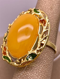 *Кольцо р.18,5 Янтарь Эмаль арт. 720108п-226 Вес 10,51 г - фото 310696 *Кольцо р.18,5 Янтарь Эмаль арт. 720108п-226 Вес 10,51 г - фото 310696