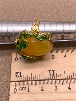 *Кольцо р.16,75 Янтарь Эмаль арт. 720112п-020 Вес 10,65 г - фото 310703 *Кольцо р.16,75 Янтарь Эмаль арт. 720112п-020 Вес 10,65 г - фото 310703