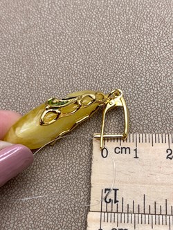 *Серьги Янтарь арт. 721109п-016 Вес 10,02 г - фото 310716 *Серьги Янтарь арт. 721109п-016 Вес 10,02 г - фото 310716