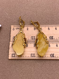 *Серьги Янтарь арт. 721109п-016 Вес 10,02 г - фото 310717 *Серьги Янтарь арт. 721109п-016 Вес 10,02 г - фото 310717