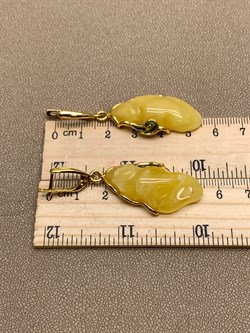 *Серьги Янтарь арт. 721109п-016 Вес 10,02 г - фото 310718 *Серьги Янтарь арт. 721109п-016 Вес 10,02 г - фото 310718