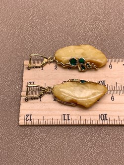 *Серьги Бабочки Янтарь арт. 721094п-368 Вес 13,64 г - фото 310725 *Серьги Бабочки Янтарь арт. 721094п-368 Вес 13,64 г - фото 310725