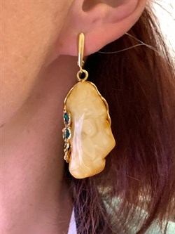 *Серьги Бабочки Янтарь арт. 721094п-368 Вес 13,64 г - фото 310726 *Серьги Бабочки Янтарь арт. 721094п-368 Вес 13,64 г - фото 310726