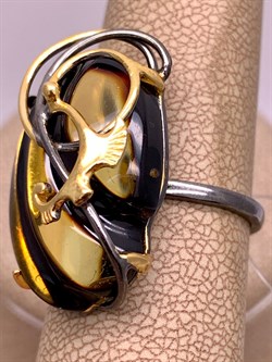 *Кольцо р.18,5 Янтарь арт. 720029п-858 Вес 5,57 г - фото 310814 *Кольцо р.18,5 Янтарь арт. 720029п-858 Вес 5,57 г - фото 310814