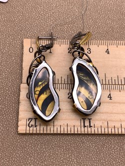 *Серьги Янтарь арт. 721026п-607 Вес 8,95 г - фото 310840 *Серьги Янтарь арт. 721026п-607 Вес 8,95 г - фото 310840