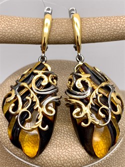 *Серьги Янтарь арт. 721067п-769 Вес 11,16 г - фото 310868 *Серьги Янтарь арт. 721067п-769 Вес 11,16 г - фото 310868