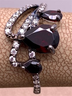 *Кольцо р.17,5 Гранат Романовы арт. 01-2021/00ГР-00-584 вес 3,07 г - фото 311066