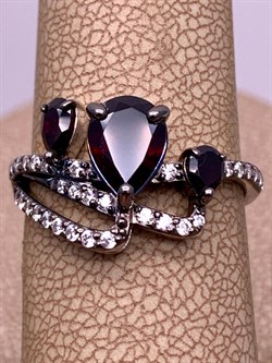 *Кольцо р.17,5 Гранат Романовы арт. 01-2021/00ГР-00-584 вес 3,07 г - фото 311070