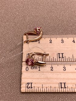 *Серьги Розовый Топаз арт. 2320071408-30-547 Вес 3 г - фото 311325