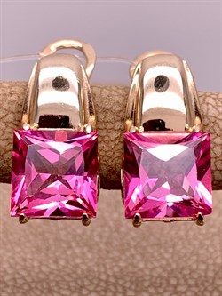 *Серьги Розовый Топаз арт. 2320071533-30-482 Вес 5,45 г - фото 311328 *Серьги Розовый Топаз арт. 2320071533-30-482 Вес 5,45 г - фото 311328