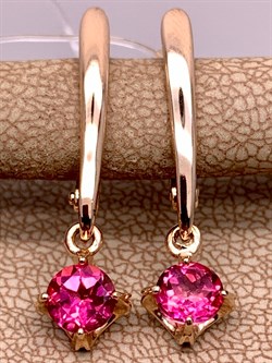 *Серьги Розовый Топаз арт. 2320070018-2-30-109 Вес 2,44 г - фото 311334 *Серьги Розовый Топаз арт. 2320070018-2-30-109 Вес 2,44 г - фото 311334
