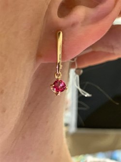 *Серьги Розовый Топаз арт. 2320070018-2-30-109 Вес 2,44 г - фото 311335 *Серьги Розовый Топаз арт. 2320070018-2-30-109 Вес 2,44 г - фото 311335