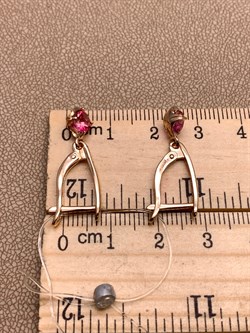 *Серьги Розовый Топаз арт. 2320070018-2-30-109 Вес 2,44 г - фото 311336 *Серьги Розовый Топаз арт. 2320070018-2-30-109 Вес 2,44 г - фото 311336