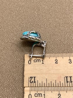 *Серьги Микс Марказит Амазонит арт. HE1596-659 вес 8.96 г - фото 311420 *Серьги Микс Марказит Амазонит арт. HE1596-659 вес 8.96 г - фото 311420