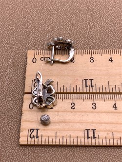 *Серьги Клевер Марказит Голубой Топаз Сердце арт. HE1486-159 вес 4.88 г - фото 311468 *Серьги Клевер Марказит Голубой Топаз Сердце арт. HE1486-159 вес 4.88 г - фото 311468