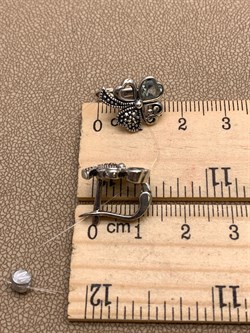 *Серьги Клевер Марказит Голубой Топаз Сердце арт. HE1486-159 вес 4.88 г - фото 311469 *Серьги Клевер Марказит Голубой Топаз Сердце арт. HE1486-159 вес 4.88 г - фото 311469