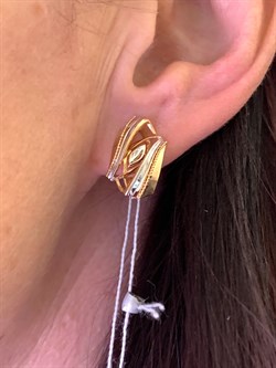 *Серьги цв Красное арт. 02-4088-00-000-1110-04-112 вес 3,7 г - фото 311692