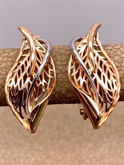 *Серьги цв Красное арт. 02-3867-00-000-1110-65-989 вес 2,25 г - фото 311707