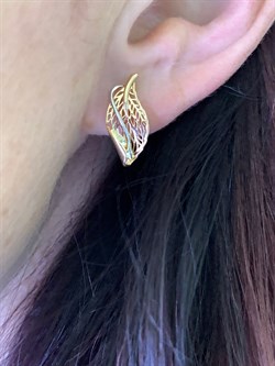 *Серьги цв Красное арт. 02-3867-00-000-1110-65-989 вес 2,25 г - фото 311710