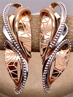 *Серьги цв Красное арт. 02-4078-00-000-1110-48-635 вес 3,51 г - фото 311715